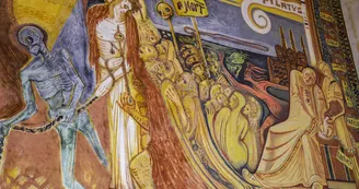 Peintures murales contemporaines dans l'église